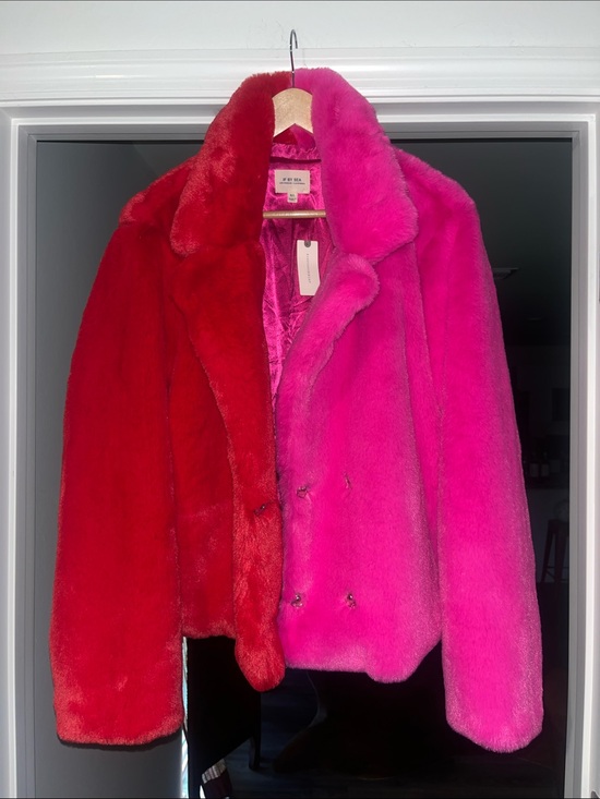 If By Sea Jackets & Blazers - Anthropologie If By Sea Pink Faux Fur Jacket